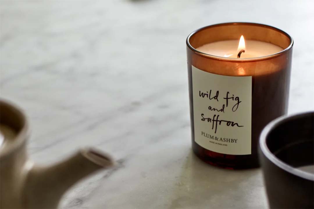 Wild Fig and Saffron Candle by Plum & Ashby
