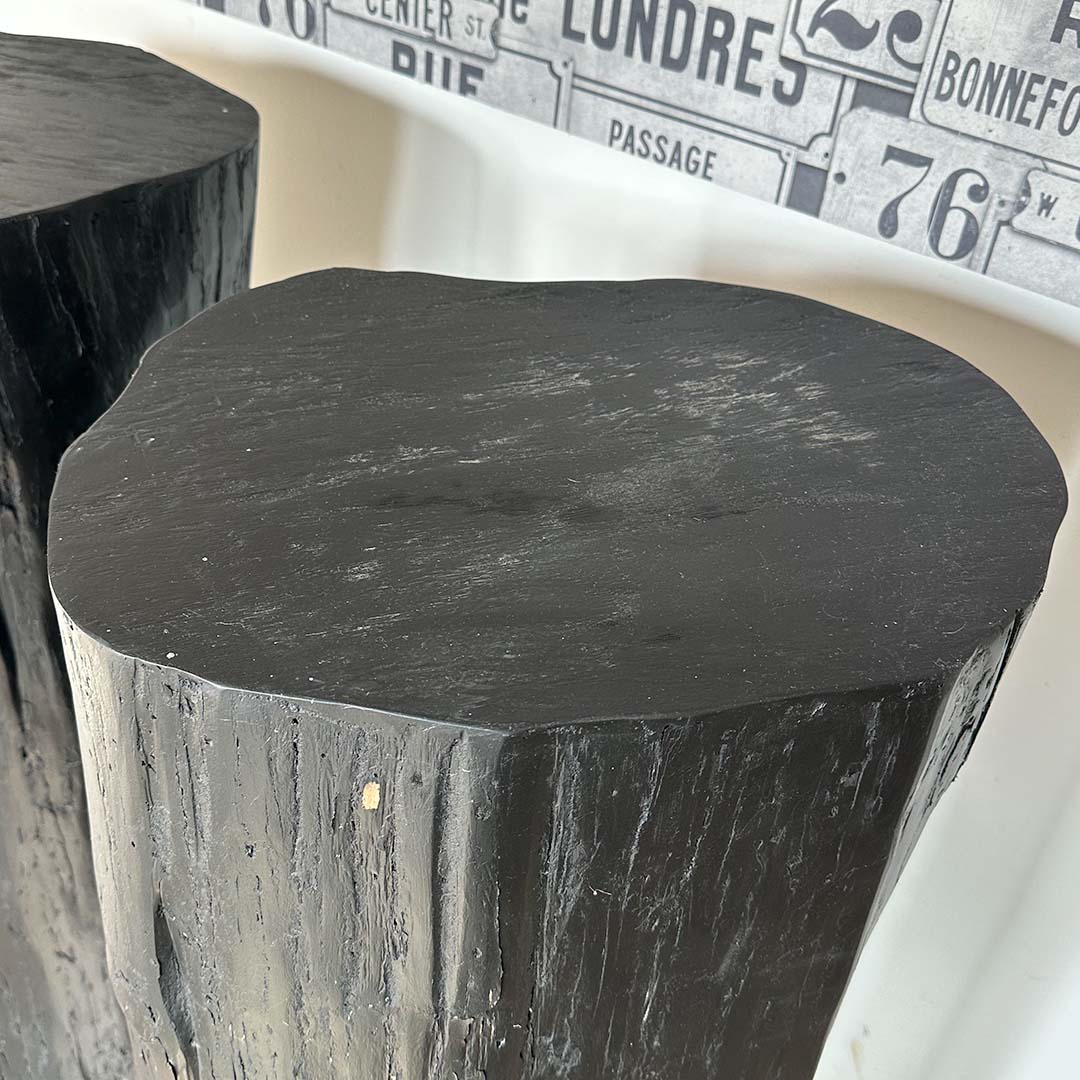 Black Wooden Display Columns - Ex Display
