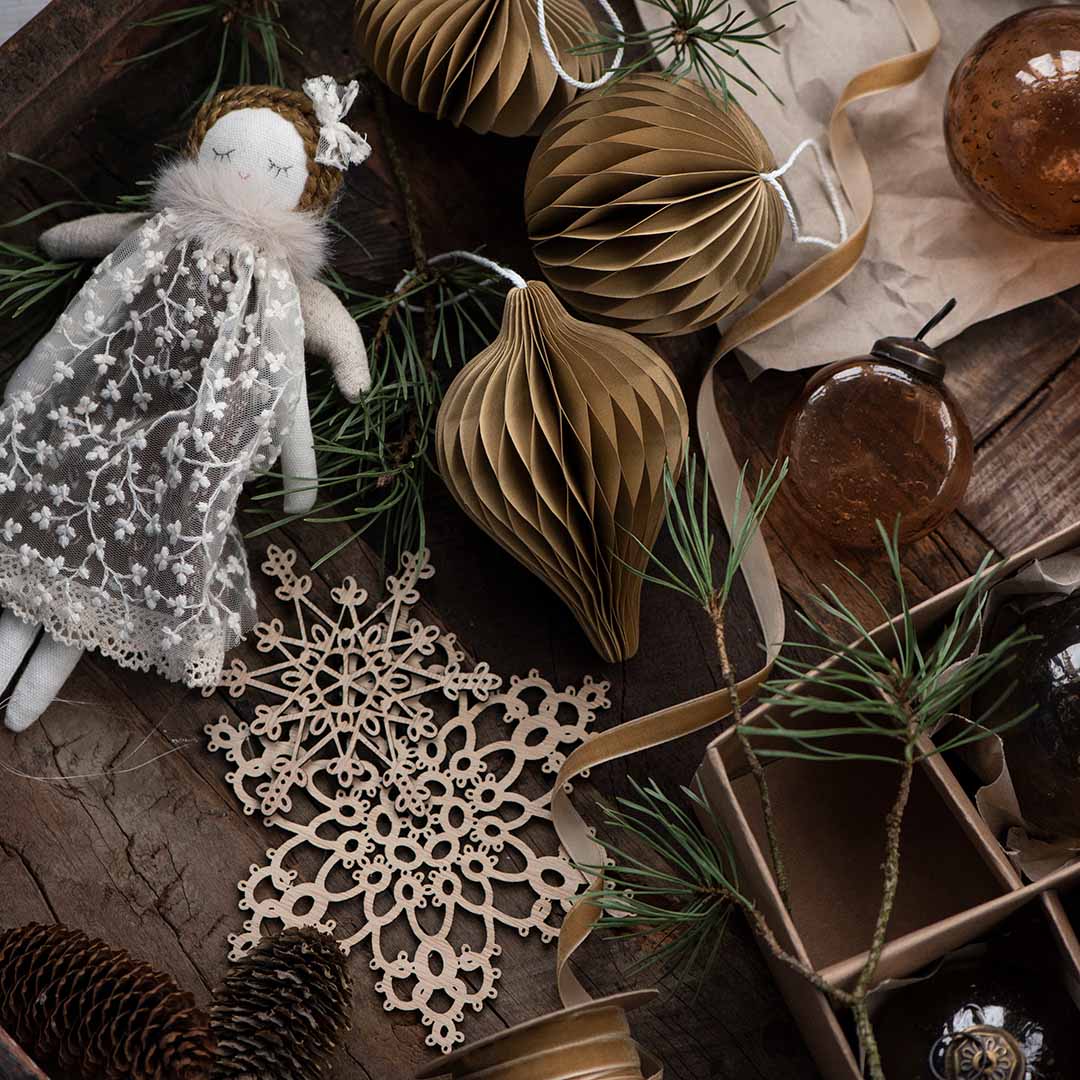 Snow Crystal Christmas Tree Decorations