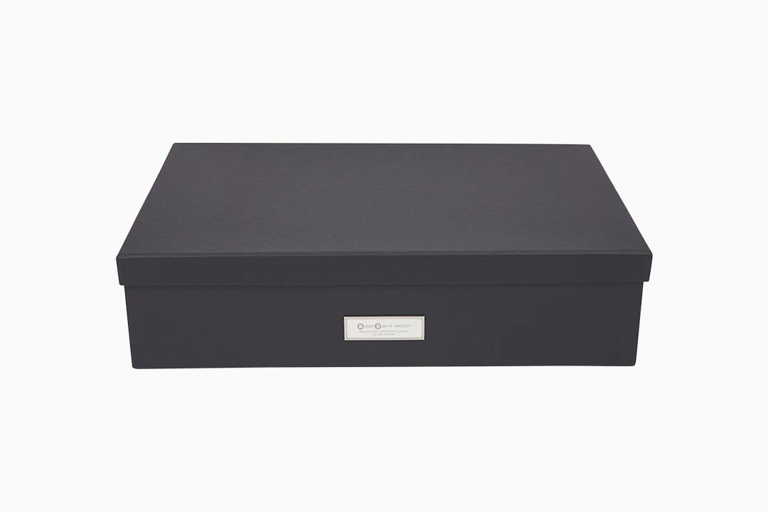 Jakob Compartment Storage Box in charcoal grey