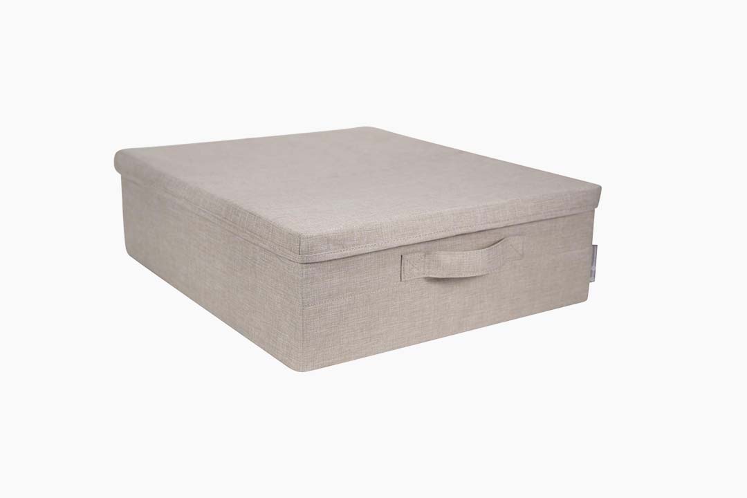 Beige Under Bed Fabric Storage Box