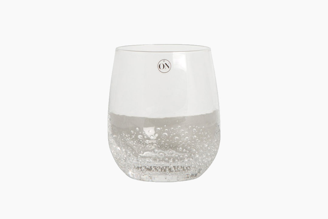 Water glasses with bubble design by On Interior