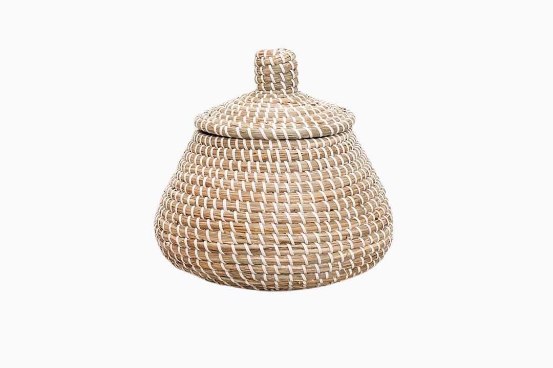Sukoshi White Lidded Basket