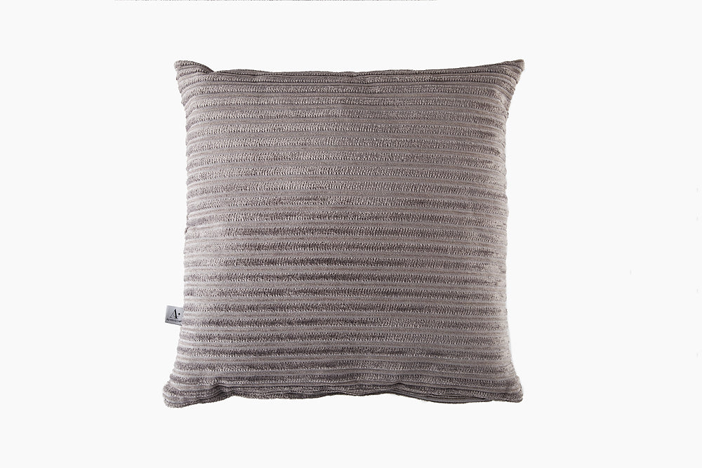 two tone striped grey cushion