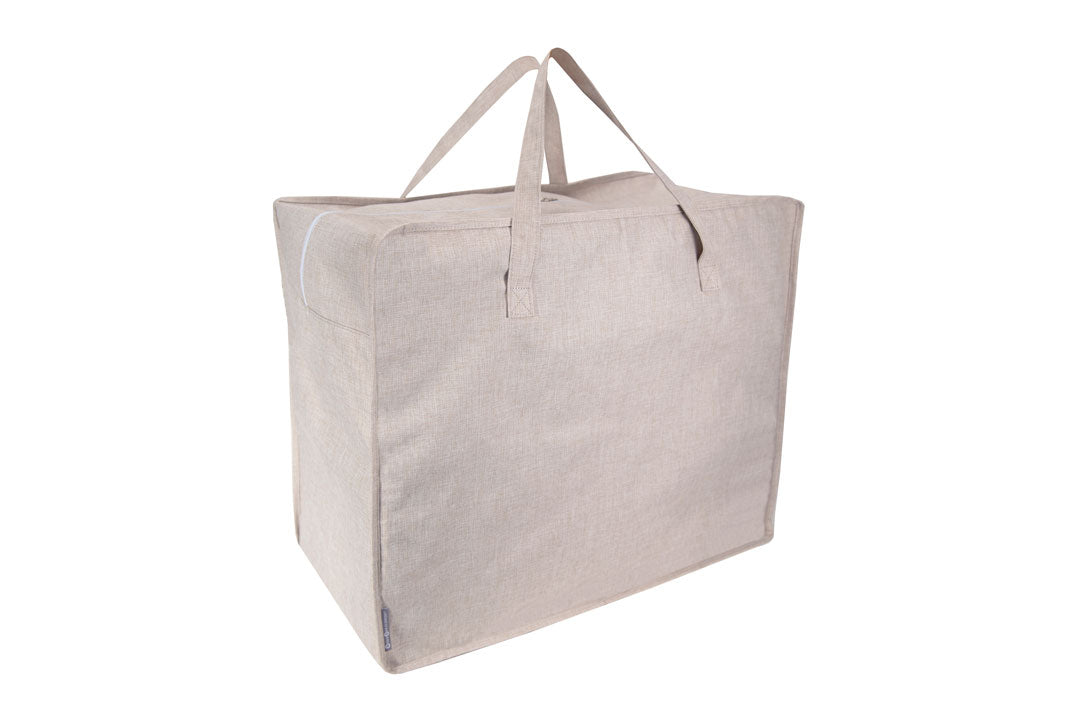 Beige fabric storage bag by Bigso