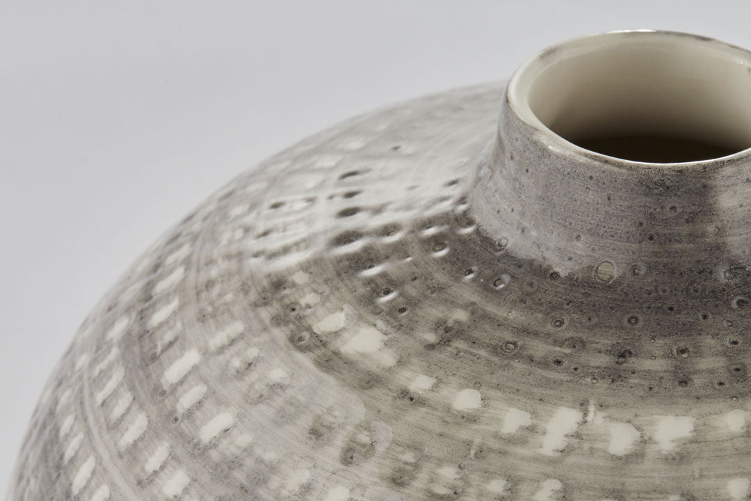 Cassandra Silver Grey Vase Detail by Lene Bjerre