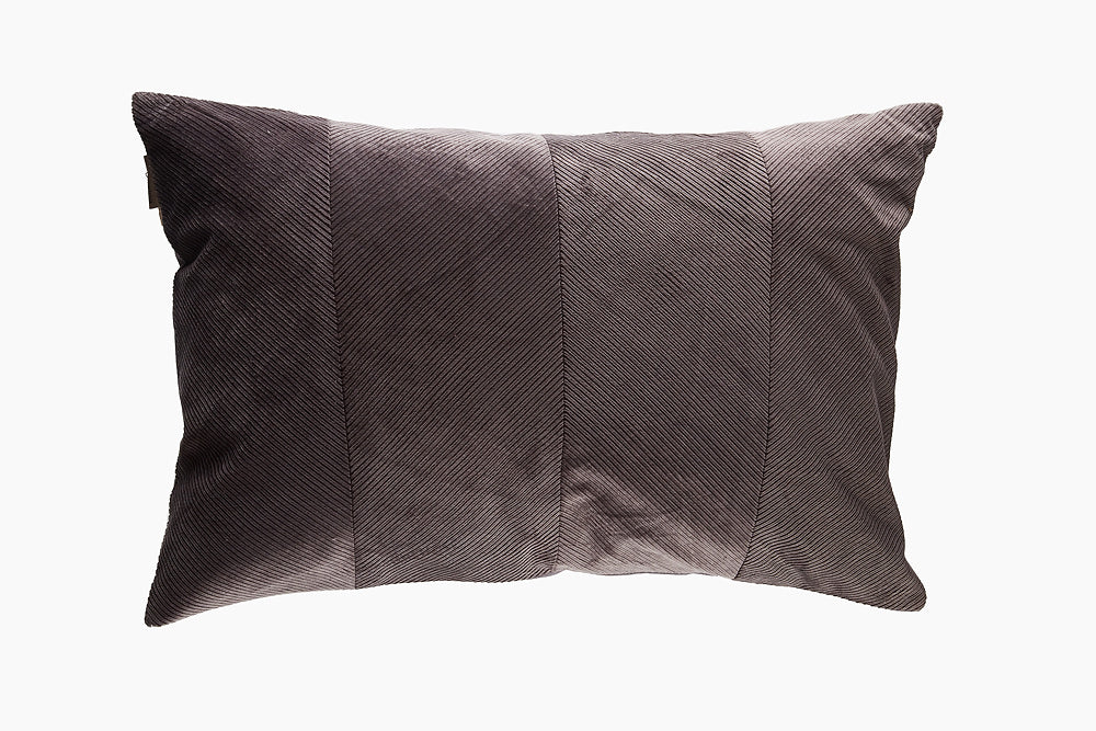 charcoal herringbone corduroy cushion