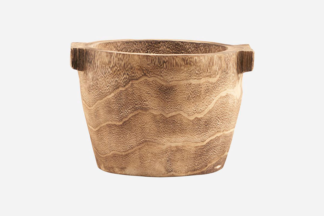 wooden bowl for storage made from Paulownia wood