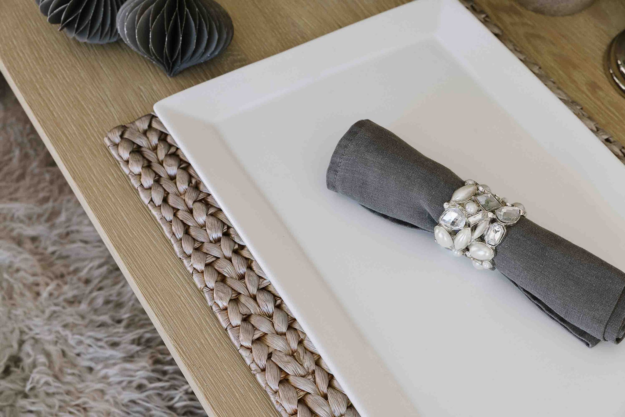 Jewelled Napkin Rings - Comet by India Jane