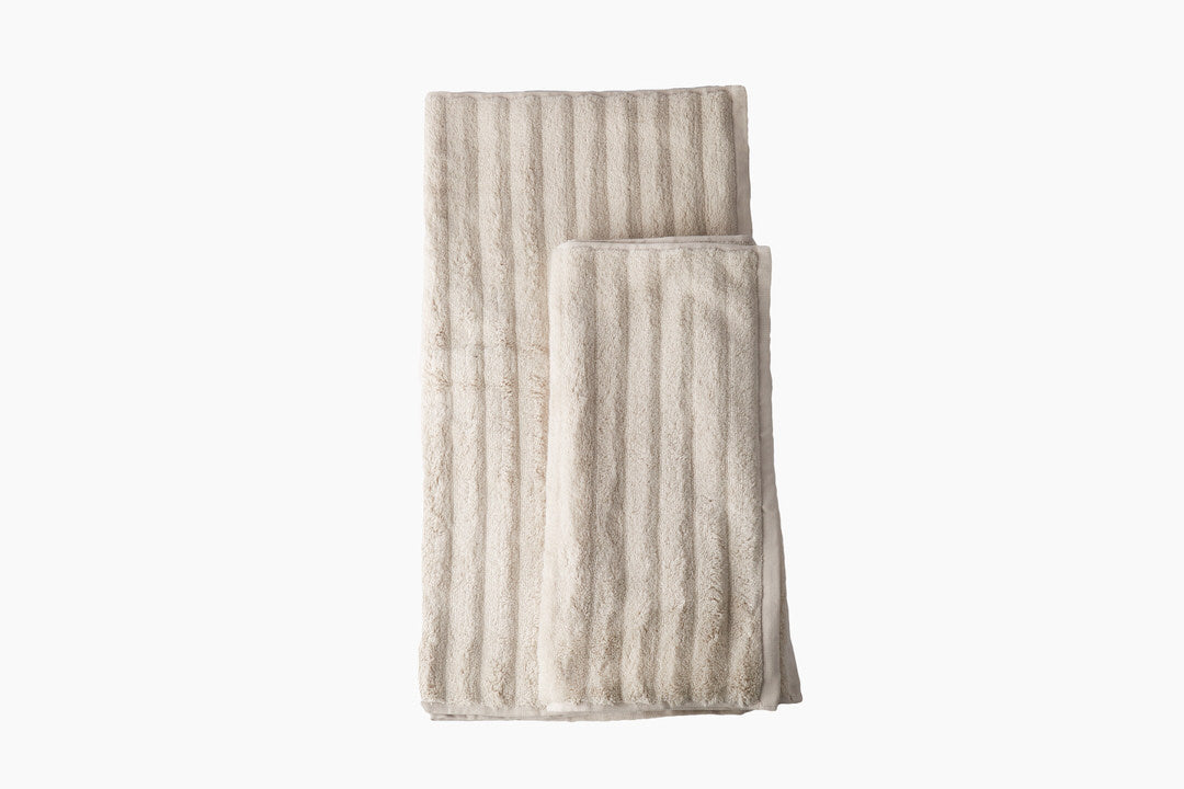 Light Sand Wave Towels 100% Organic Cotton