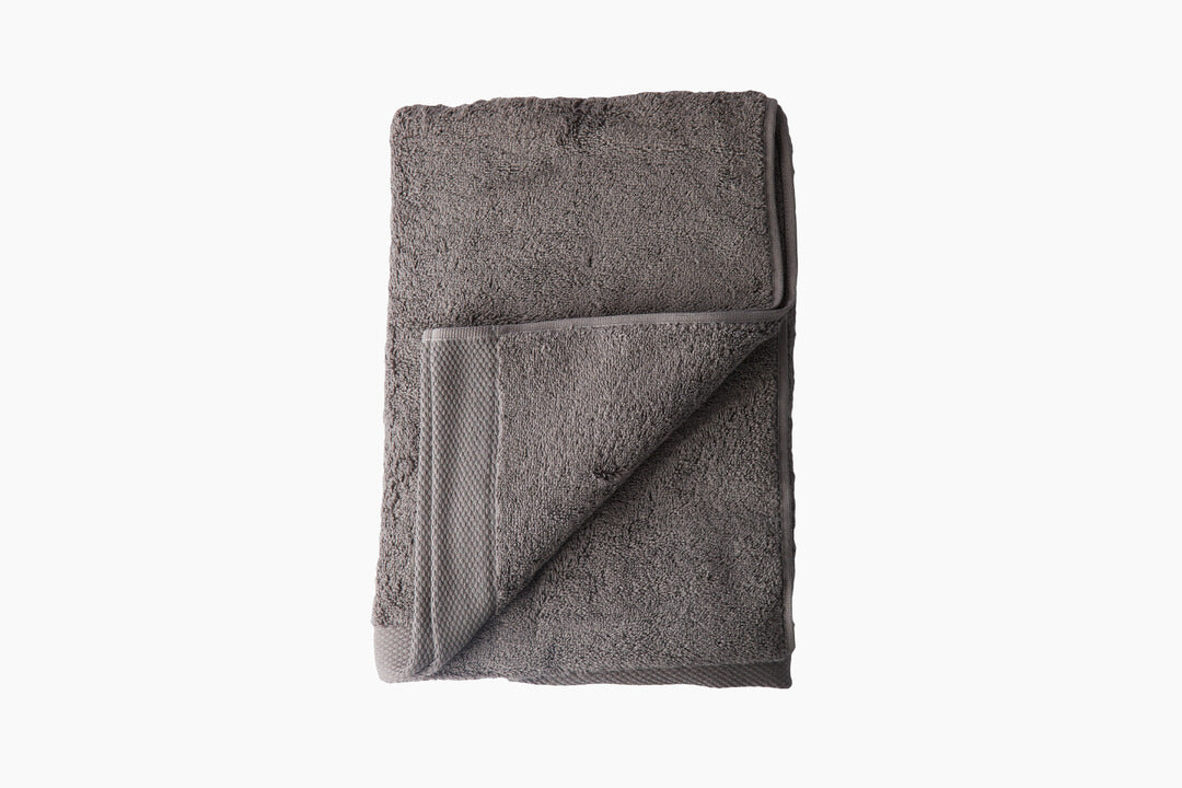 Classic Grey Bath Towels 100% Organic Cotton