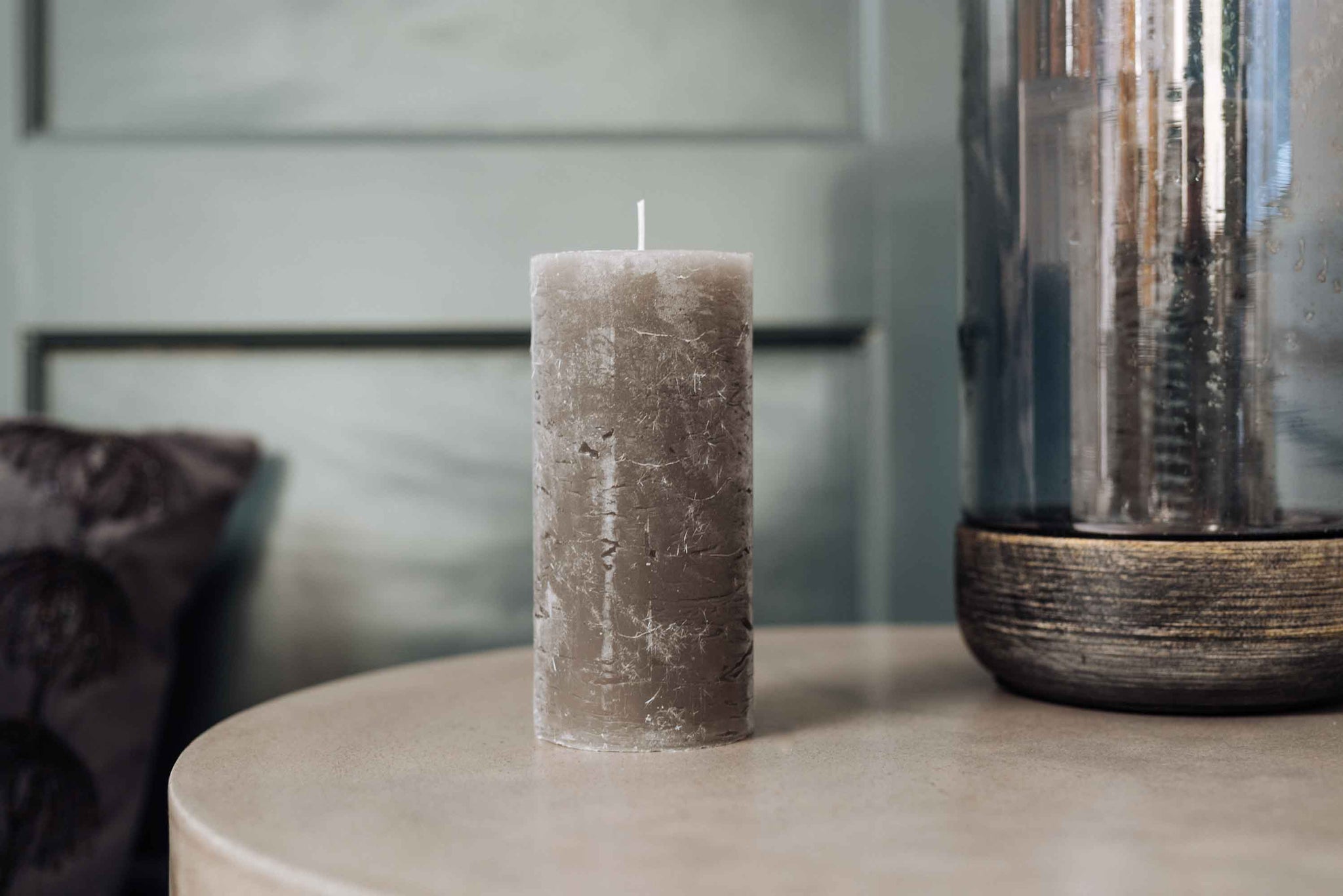 Rustic Grey Candle