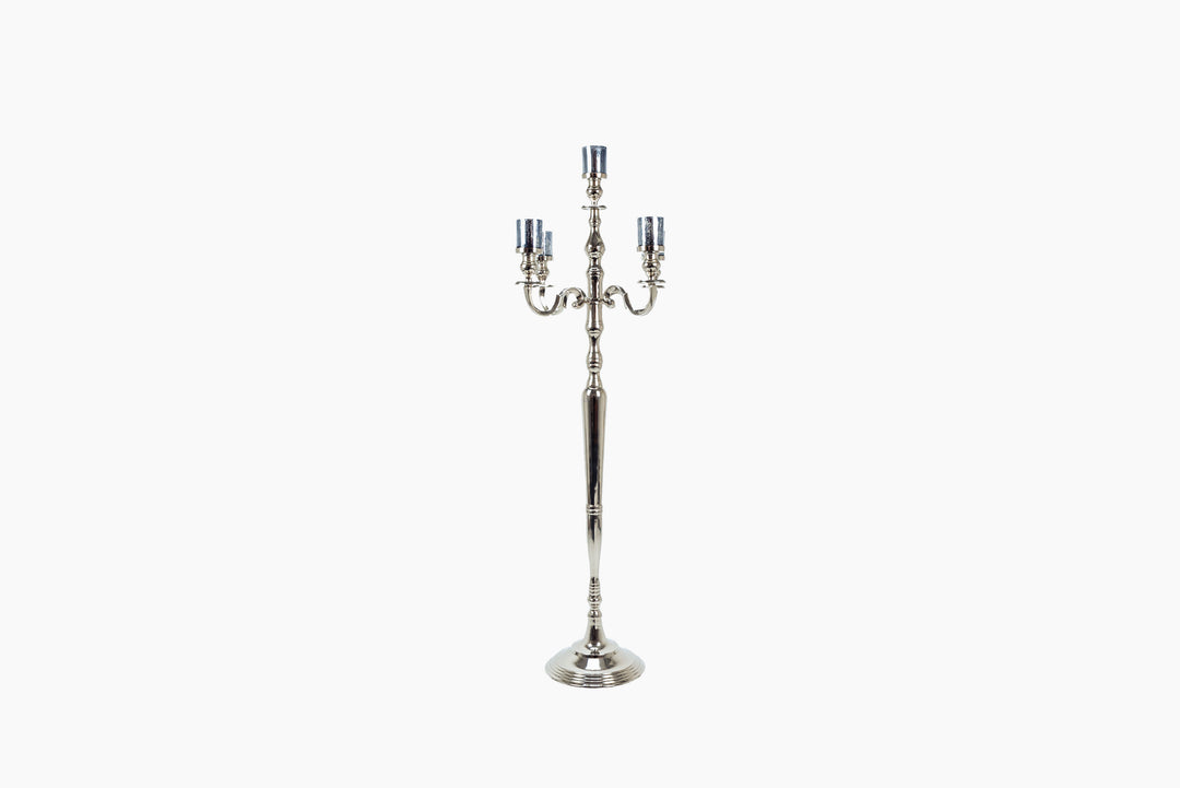 Large Candelabra with Smoked Candle Holders