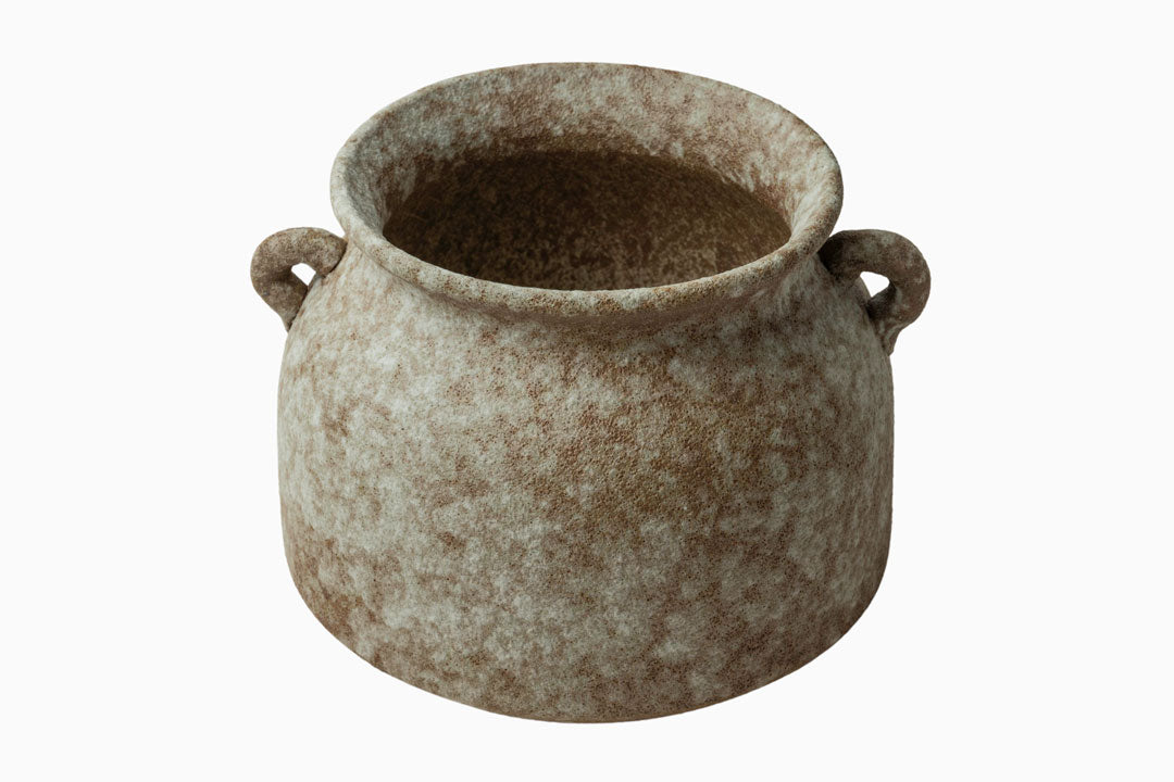 Rustic Aged Porcelain Pot