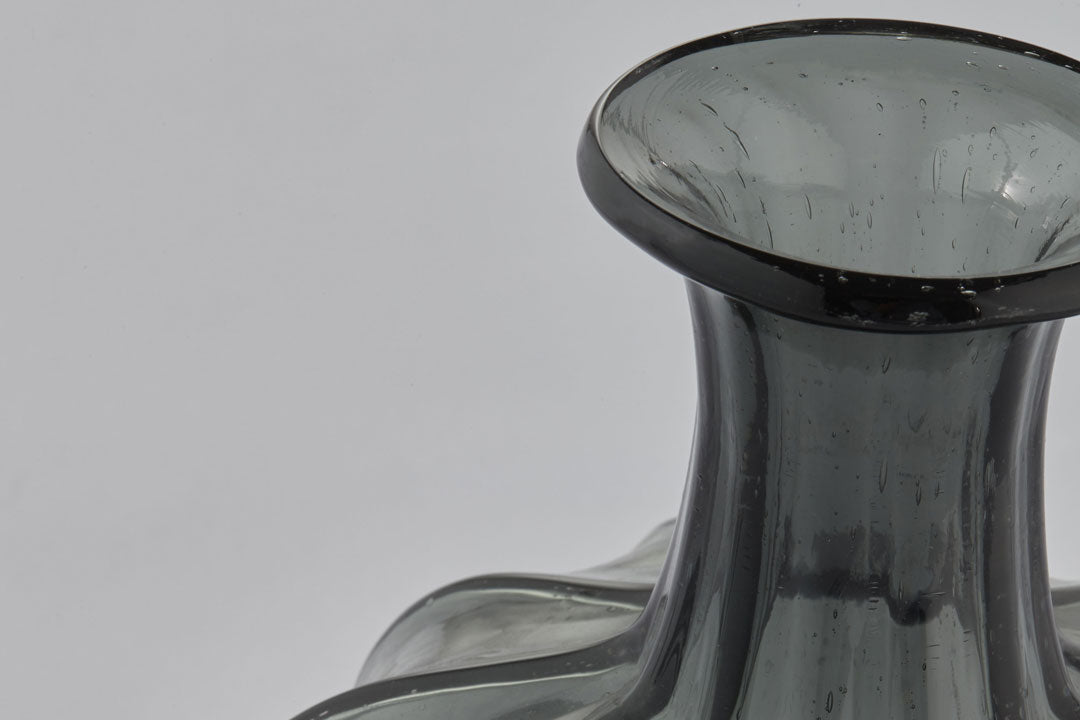Miyanne Vase in Smoked Grey Glass by Lene Bjerre
