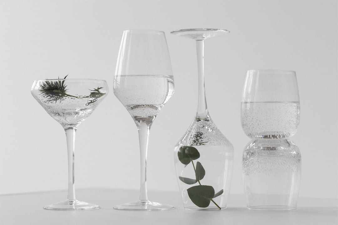 Wine Glasses with Bubble Design by On Interior