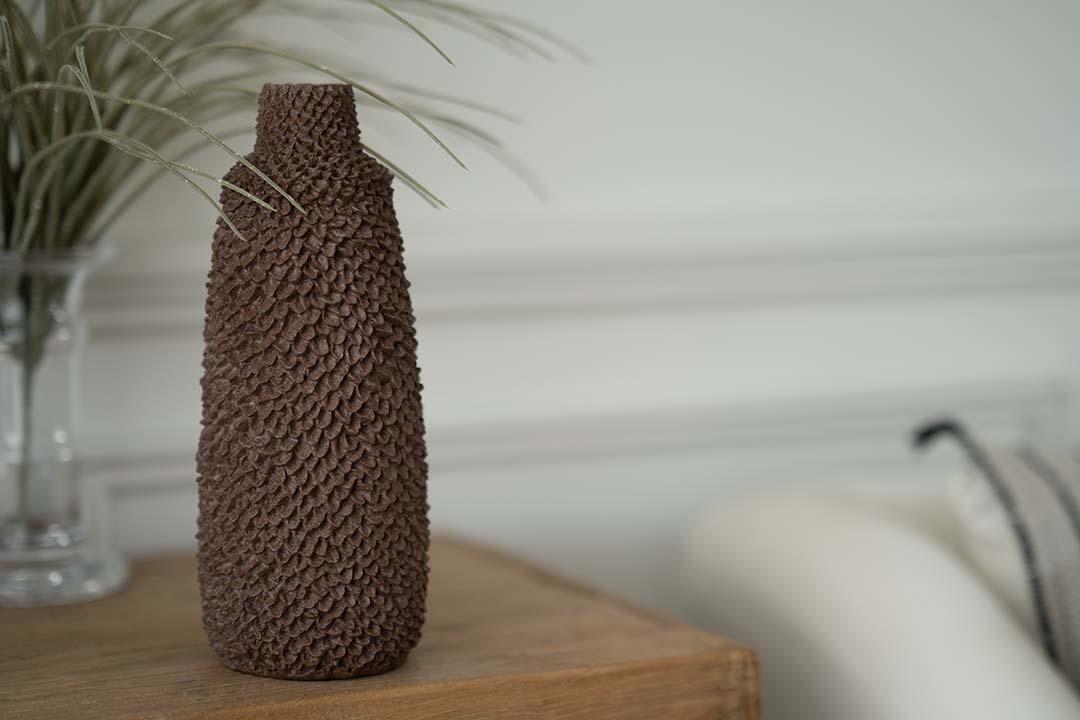 Brown Textured Detail Vase